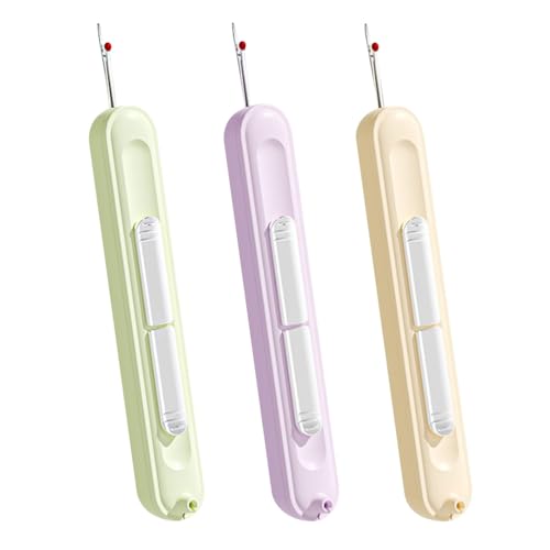 Enfile-Aiguille et Découseur 2 en 1, 3 Pcs Retire-Fils et Découd-Vite Multifonctionnel de Couture Manuel, Accessoire de Couture Pratique