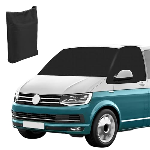 comeder Copri Parabrezza Auto, Copertura per Parabrezza Invernale Compatibile con VW T5/T6, 600D Parasole Oscurante per Parabrezza per Contro Neve, Ghiaccio, Gelo, Polvere, Protezione UV (per T5)