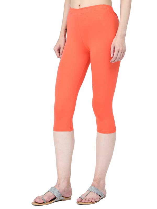 Image of Robinbosky Premium Stretchable Cotton Capri Legging for Women | Suitable for Formal wear & Casual wear | High-End Elastic Makes. The Leggings Squat Proof and Durable for Travel, Yoga, & Workout.