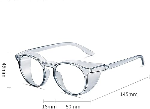 Miniatura 9 de Gafas de seguridad redondas, gafas de protección contra los ojos antiniebla, gafas de protección de ojos con bloqueo de luz azul para mujeres y