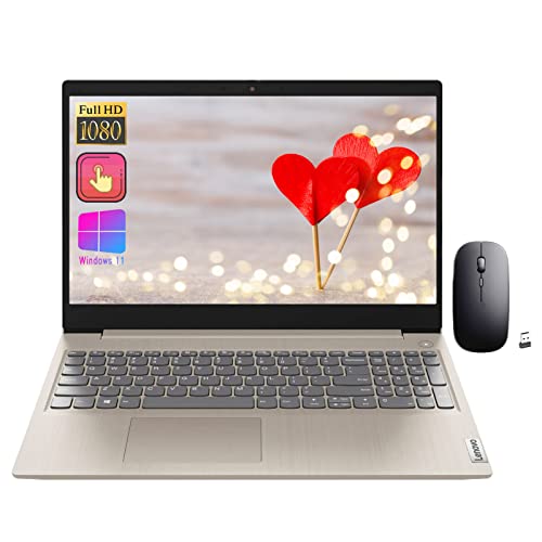 Image of Lenovo Ideapad 3i Laptop, 15.6 inch FHD Touchscreen, Intel Core i3-1115G4, 20GB DDR4 RAM, 1TB NVMe TLC SSD, Intel UHD Graphics, Windows 11 S, with TWE Wireless Mouse, Sand