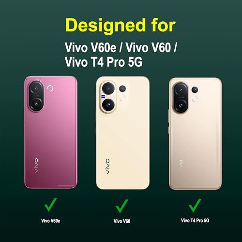 Image of Zapcase Back Case Cover for Vivo V60e | Compatible for Vivo V60e Back Cover | Liquid Silicon Magic Case with Camera Protection | Dark Green