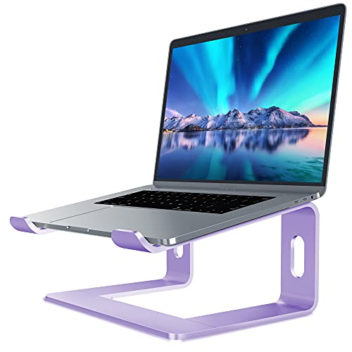 Soundance Laptop Stand, Aluminum Computer Riser, Ergonomic Laptops Elevator for Desk, Metal Holder Compatible with 10 to 15.6 Inches Notebook Computer, Purple Soundance Laptop Stand, Aluminum Computer Riser, Ergonomic Laptops Elevator for Desk, Metal Holder Compatible with 10 to 15.6 Inches Notebook Computer, Purple