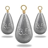 Gefischtter 30pcs Bass Casting Drop Shot Sinker Weights Lead Bell Fishing Weights Sinkers with Brass Swivel for Catfish Saltwater Freshwater (1/8oz-30pcs)