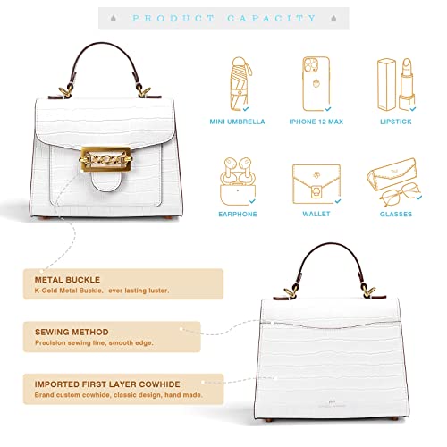 Mazel Match Women's Top Handle Bag Lady Crossbody Shoulder Leather Bag Carryall Handbag (Beige) #TOP4