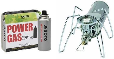 ソト(SOTO) パワーガス 3本パック ST-760 [HTRC 2.1] + レギュレーター