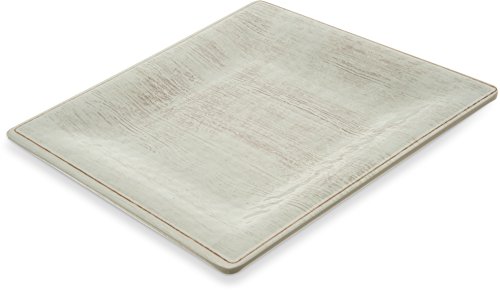 Carlisle FoodService Products Grove Reusable Plastic Plate Square Plate with Rim for Home and Restaurant, Melamine, 8.5 Inches, Buff Carlisle FoodService Products Grove Reusable Plastic Plate Square Plate with Rim for Home and Restaurant, Melamine, 8.5 Inches, Buff
