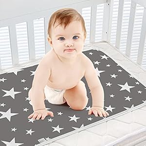 2 Pack Baby Diaper Changing Pad Maveek 19.6” X 27.5” Waterproof Changing Mat Portable Diaper Pad Travel Changing Mat…