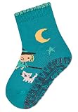 Sterntaler Baby Mädchen Fliesen Socken Baby Glitzer-Flitzer AIR Hexe Strümpfe - Fliesen Rutsch Socken Baby - mit Vollplüsch - dunkeltürkies, 24