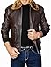 NM-Fashions Mens G1 Flight Pilot Aviator Air Force Brown Leather Bomber Jacket with Removable Faux Fur Collar, Small
