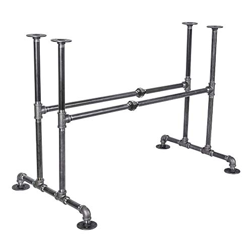 Pipe Décor Industriestisch rustikal Rohr Küche Metallrahmen 1,9 cm Rohrfuß 76,2 cm Höhe, stabile einfache Tischbasis für Heimbüro, Keller, Arbeitszimmer, Eltern-Design Bridge