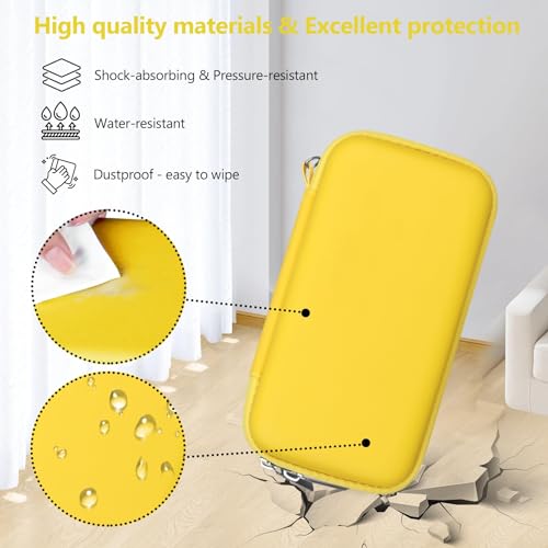 Supmay Hard Travel Case for My Arcade Pac Man Pocket Player Handheld Game Console, Portable Video Game System Handheld Game Protection Case with Mesh Pocket for Batteries and USB-C Cable, Yellow by Supmay - Used condition - Image 4