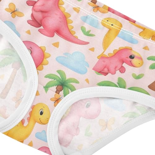 Joisal Girls Underwear Toddler 2t Cotton Girl Panties Cute Flower Kids Undies Briefs Cute Pink Yellow Dinosaurs4