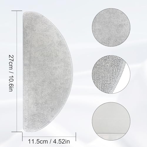 Fixbetter 4 almofadas de esfregão para Lubluelu L20, acessórios para aspirador de pó robô Honiture V