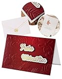 Joli Coon 3D Weihnachtskarten - 10 Premium Weihnachtskarten mit Umschlag und Goldsticker - Edle Klappkarten Weihnachten für Partner, Familie & Freunde