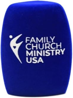 2 Pack Customize Logo on Microphone Foam Windscreens Handhold Mic Foam Covers Windshields with Logo Printed for TV Interview Broadcast Microphones (Blue)
