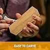 qxayxa 13 Pcs Unfinished Wooden Blocks for Crafts, Basswood Carving Blocks, Basswood for Wood Carving Blocks, Bass Wood for DIY Crafting Whittling for Adults Beginner Experts - 3.9x1x1 #2