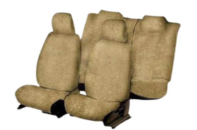 Image of Cotton Car Seat Cover for Maruti Omni (5 Seater) (Beige)