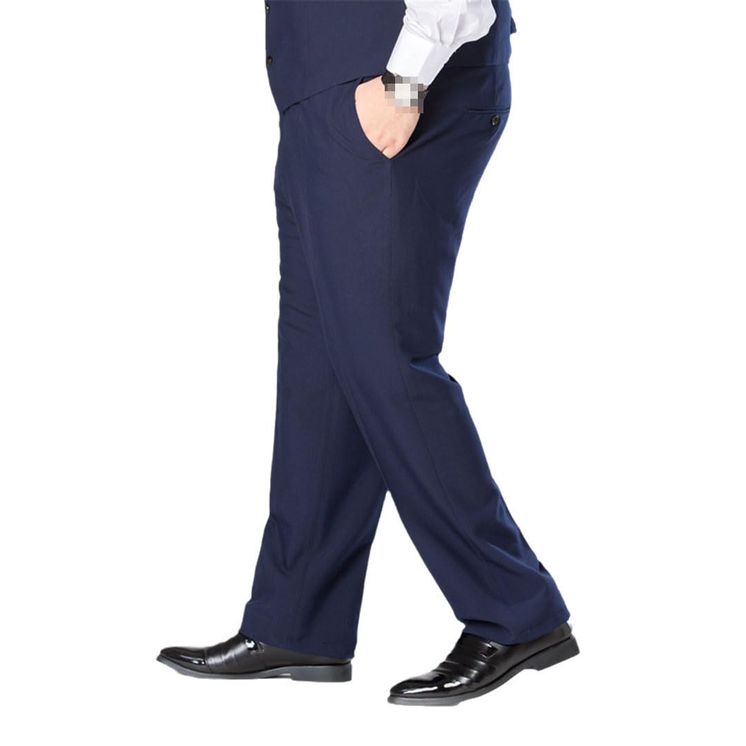 Vogrtcc Pantalones De Traje De Talla Grande para Hombre Pantalones Sueltos Rectos Casuales De Negocios