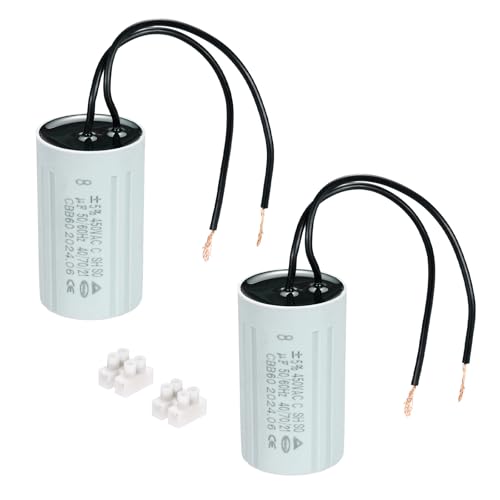 Démarrage moteur fluide avec le condensateur CBB60 8uF AC 450V PATIKIL