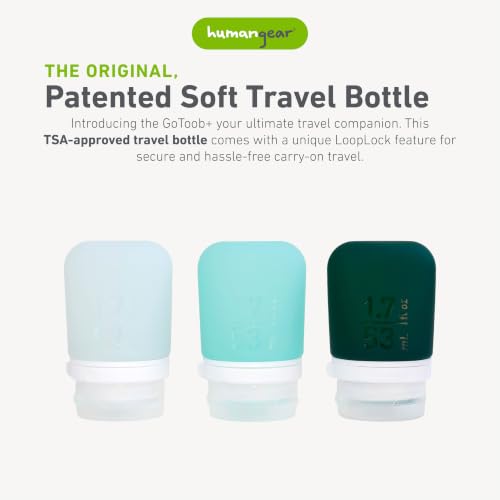 Image of humangear GoToob+ 3-Pack, Small (1.7 fl oz), Spring Green /Mint /Forest