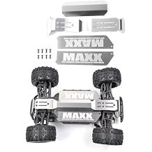 Stainless Steel Chassis Armor Set Front Center Rear Skid Plate Full Protector Guard Plate for Traxxas Mini Maxx RC
