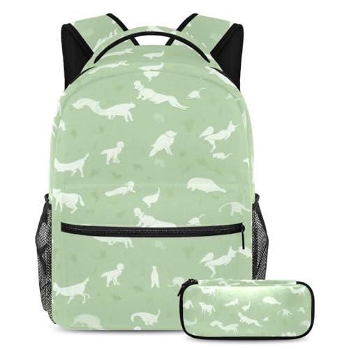 Ensemble de cartables tendance 2 pièces sac à dos grande capacité vert