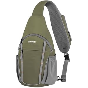 Small Crossbody Sling Bag, Water-Resistant Chest Pack with RFID Blocking, Lightweight Travel Backpack, Ideal for Hiking, Commuting, Outdoor Activities