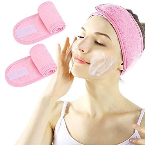 Spa Facial Headband for Women – Soft Terry Cloth with Adjustable Hook and Loop, Comfortable & Secure Fit for Skincare, Makeup, Face Washing