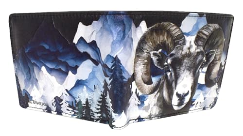 Shag Wear Big Horn Sheep Billfold Wallet for Men Black