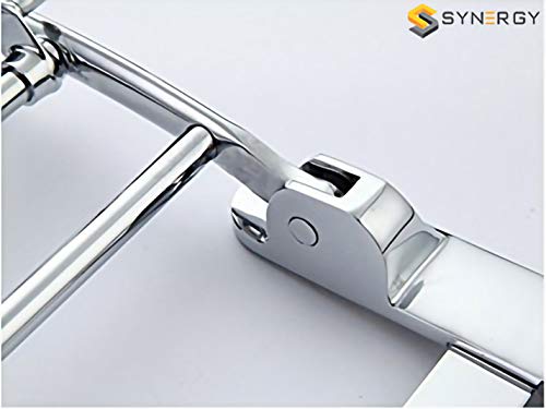 Image of SYNERGY - Platinum 24 Inch Stainless Steel Folding Towel Rack /Holder /Towel Stand for Bathroom (Chrome Finish) -TH4v2