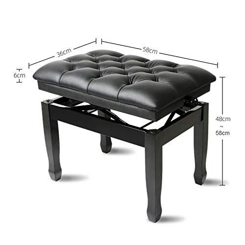 TEmkin Tabouret de Piano Tabouret de Piano Noir Banc de Clavier réglable en Hauteur Tabouret de Banc de Piano Hauteur réglable: 46-56 cm - Les Beatles, Paul McCartney, John Lennon, RIngo Starr, George Harrison TEmkin Tabouret de Piano Tabouret de Piano Noir Banc de Clavier réglable en Hauteur Tabouret de Banc de Piano Hauteur réglable: 46-56 cm – Image 8