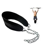 HemeraPhit Gewichtete Klimmzug Dips Gürtel Kette Doppel D Ring Gewichtheben Rückengurte Home Gym Zubehör Hüftgurt
