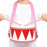 Kinder Trommeln - Musikinstrument Mit 2 Schlagstöcken - 20 cm Interaktives Percussion Schlagzeug Set - für Kleinkinder Mädchen für Neujahr Weihnachten Geburtstag Party für innen
