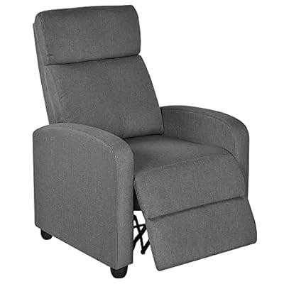 Yaheetech Fabric Recliner Sofa Reclining Upholstered Sofa with Pocket Spring Living Room Bedroom Home Theater Light Grey by Yaheetech