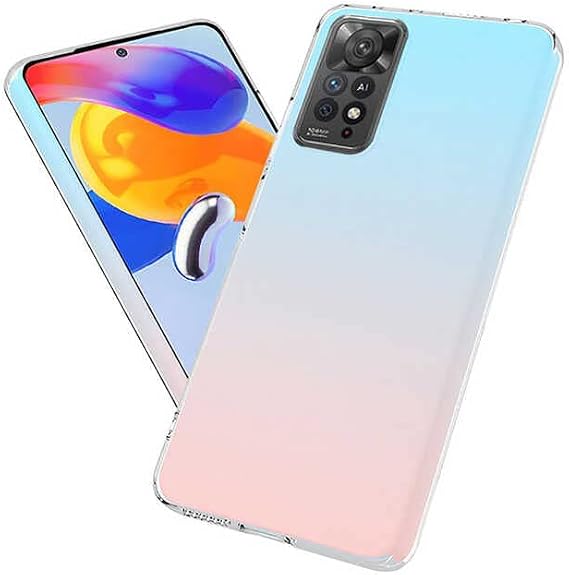 Bzontech Xiaomi Redmi Note 11 Pro 4G/5G ile Uyumlu Kılıf Şeffaf Silikon Kamera Korumalı 3D