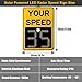 Radar Speed Sign, Solar Panel LED Radar Speed Sign, Speed Display, High Brightness Reflective, Aluminum Alloy, Weatherproof, Applicable to Highways,Speed-Limited Roads 20x28