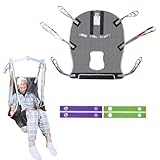 6 Point Universal Full Body Patient Lift Sling,Breathable Mesh & Commode Opening,Fit for Hoists Safe Weight Capacity of 500 lbs