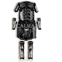 مجموعة Fafnir Brigandine سترة جلدية سوداء W / Pauldron Leg ، Arm Guard Plate Armor LARP Body Armor   