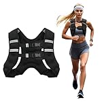 Weighted Vest, 6lb/8lb/10lb/12lb/16lb/20lb/25lb/30lb Weight Vest for Men Women, Body Weight Vests Adjustable with Reflective Stripe for Strength Training, Running, Workout, Jogging, Walking