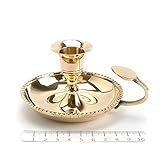 kerzenleuchter messing Größe: HxBxT: 6,5x9,5x9,5cm Der Klassiker: Nachtleuchter im Stil von Biedermeier - 6,5cm hoher und hochwertig gearbeiteter Kerzenleuchter aus reinem Messing mit Henkel, sorgfaeltig gefertigt und poliert