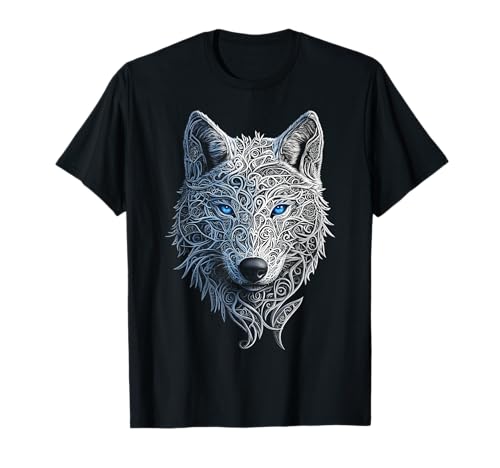Artic Wolf Artic Motif Art Artic Wolf Camiseta