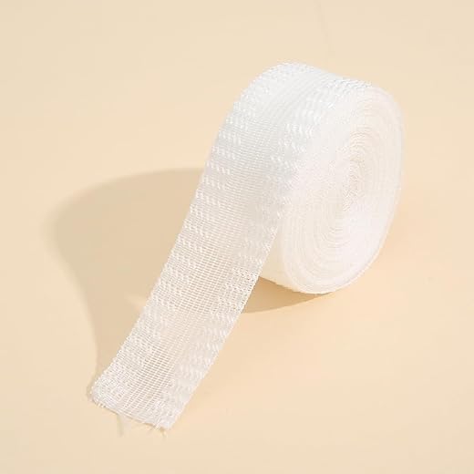 2pc Iron-On Hemming Tape for Shortening Jeans, Trousers, Clothes, Skirts and DIY Sewing, No Sewing Needed, Strong Bond, Permanent, Washable, Easy Cut to Length (White)