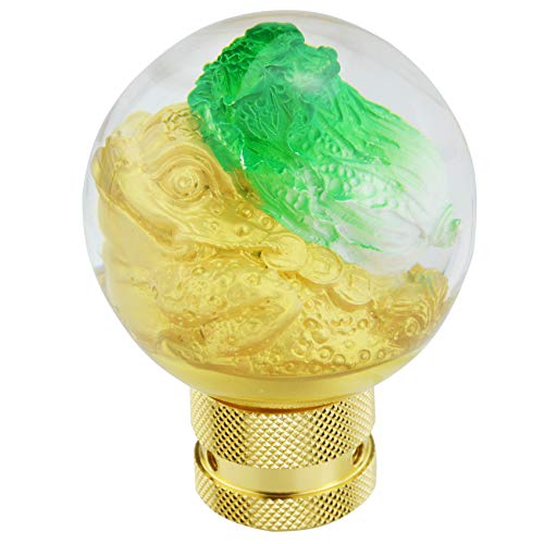 Abfer Ball Shift Knob Round Car Gear Stick Shift Handle Knob Fit For Most Automatic Manual Vehicles, Gold #TOP7