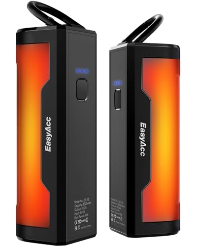 EasyAcc® Scaldamani Ricaricabile Elettrico 10000mAh Scaldamani Magnetico USB-20 Ore/Portatile/Riutilizzabile con Powerbank per Sciare Golf Alpinismo Campeggio