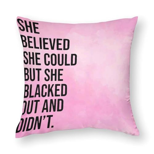 クッションカバー 抱き枕カバー インテリア 飾り She Believed She Could 枕カバー 装飾枕カバー 座布団カバー おしゃれ 部屋飾り ソファ背当て 寝室 車用 16"x16"