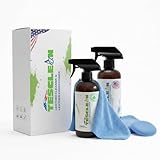 Tesla Leather Seat Cleaner & Conditioner, Made in the USA, Tesla Cleaning Kit Interior V egan Conditioner Electric Vehicle Interiors, Fits Model S, 3, X, Y (2026), Includes Microfiber Cloth & Sponge