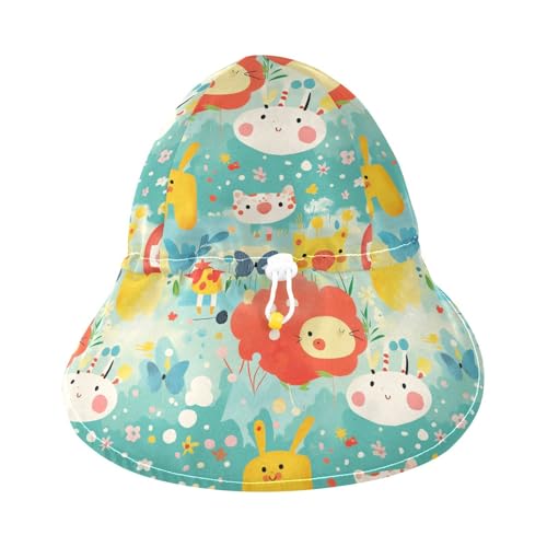 Cartoon Colorful Childish Funny Baby Sunhat Baby Boys' Beach Toddler Girl UV Protection Wide Brim Beach Essentials3