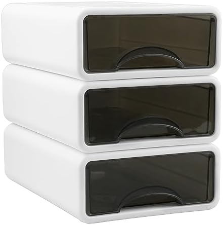 HOUSE DAY Schubladen-Organizer Set, 8 Teile, Transparent, Mit Silikon-Pads