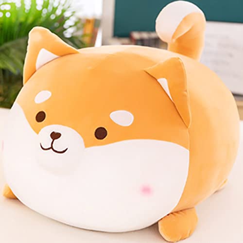 Peluche chien Corgi marron de 30 cm comme coussin de canapé pour décorer une chambre d'enfant
